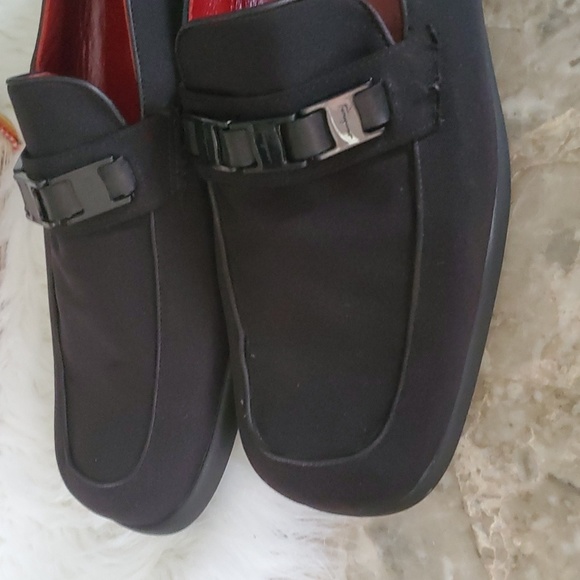 Salvatore ferragamo sport  black canvas slipon loafers size 11B - Picture 15 of 17
